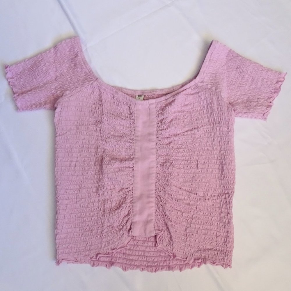 BP Lilac Shirred Top